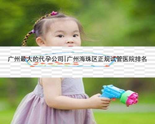 广州最大的代孕公司|广州海珠区正规试管医院排名